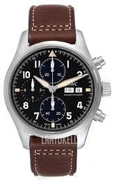 IWC Pilots Spitfire Musta/Nahka Ø41 mm IW387903