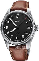 Oris Aviation Musta/Nahka Ø41 mm 01 751 7761 4164-07 6 20 07LC