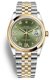 Rolex Vihreä/Teräs Ø36 mm 126203-0025
