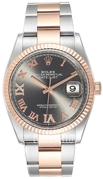 Rolex Harmaa/Teräs Ø36 mm 126231-0024
