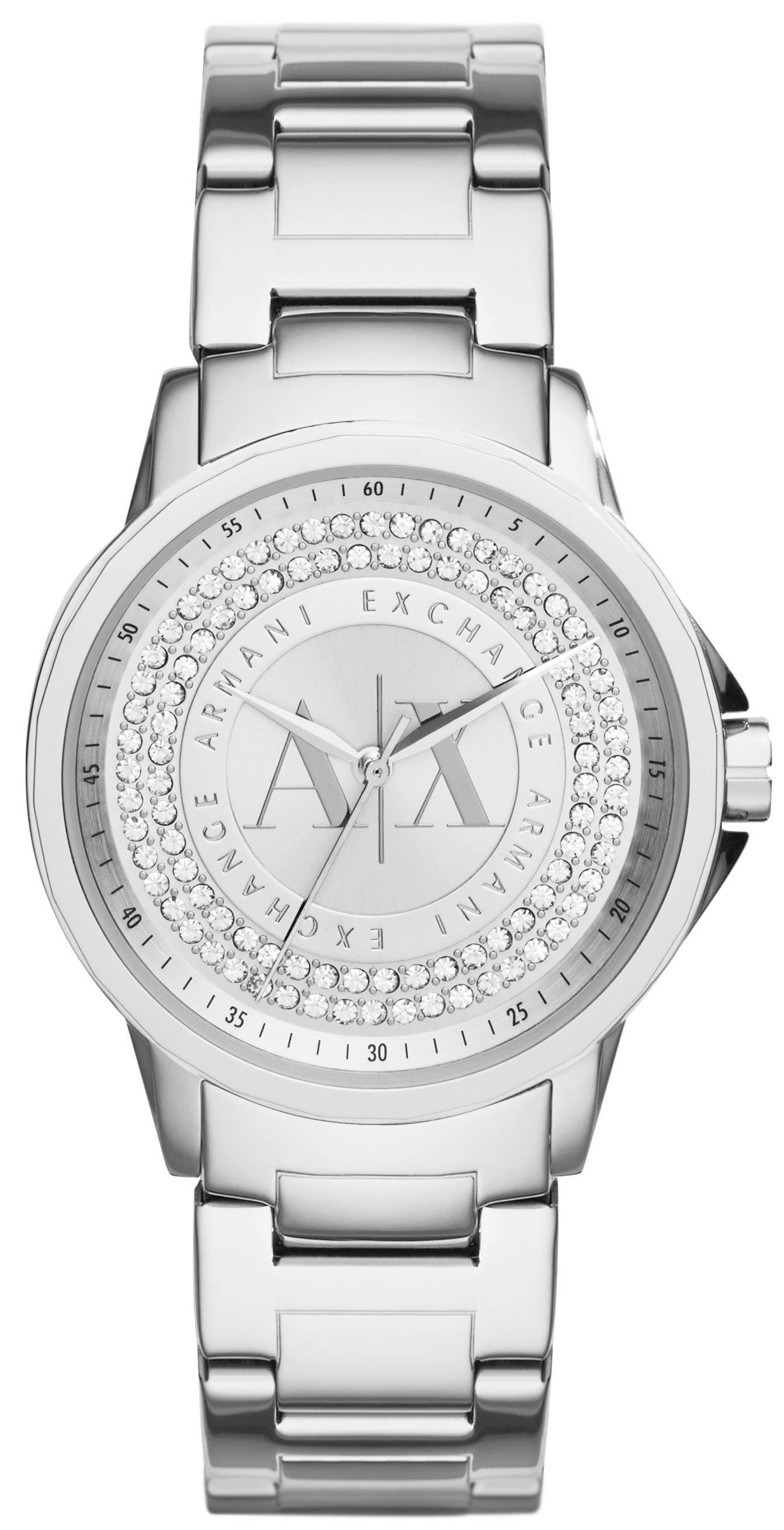 Armani Exchange Naisten kello AX4320 Lady Banks Hopea/Teräs Ø35 mm