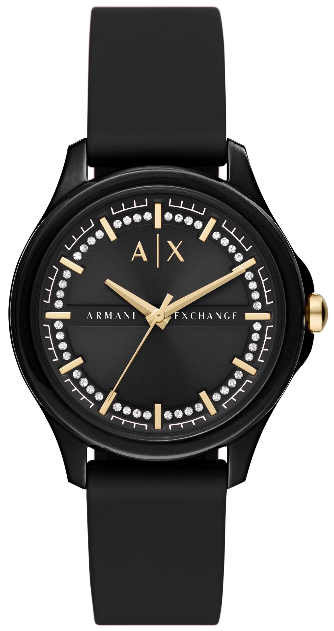 Armani Exchange Naisten kello AX5265 Lady Hampton Musta/Kumi Ø38 mm