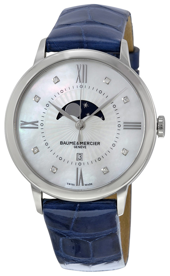 Baume & Mercier Naisten kello 10226 Classima Valkoinen/Nahka