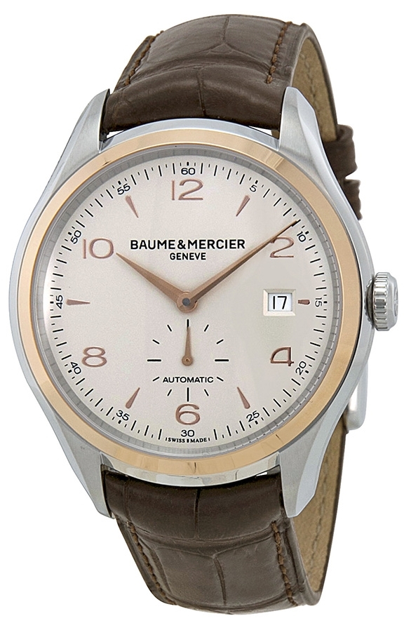 Baume & Mercier Miesten kello M0A10139 Clifton Hopea/Nahka Ø41 mm