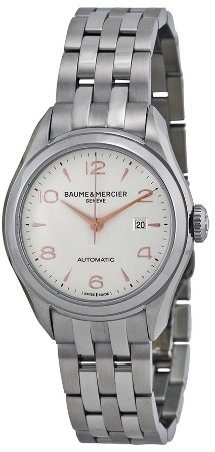 Baume & Mercier Naisten kello M0A10150 Clifton Hopea/Teräs Ø30