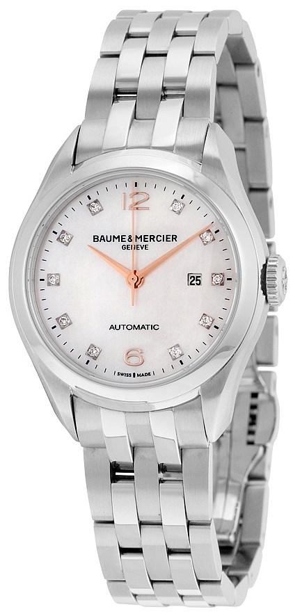 Baume & Mercier Naisten kello M0A10151 Clifton Hopea/Teräs Ø30