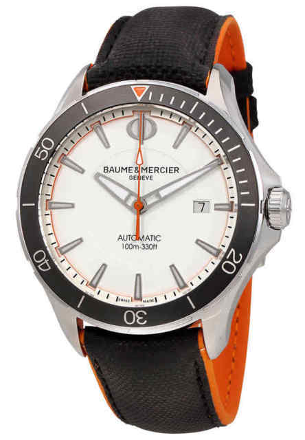 Baume & Mercier Miesten kello M0A10337 Clifton Valkoinen/Nahka