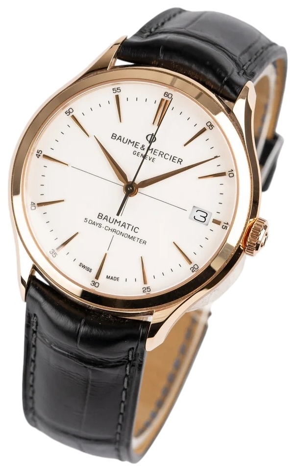 Baume & Mercier Miesten kello M0A10469 Clifton Valkoinen/Nahka