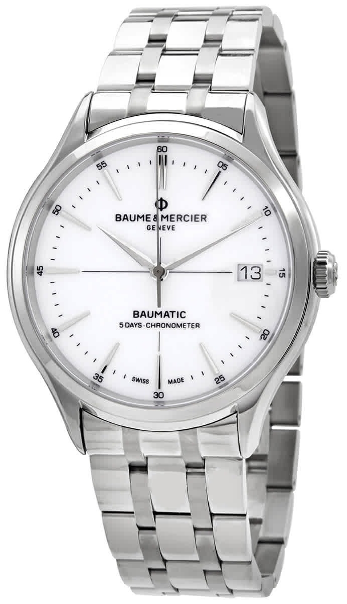 Baume & Mercier Miesten kello M0A10505 Clifton Valkoinen/Teräs