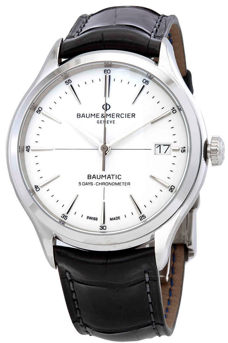 Baume & Mercier Miesten kello M0A10518 Clifton Valkoinen/Nahka