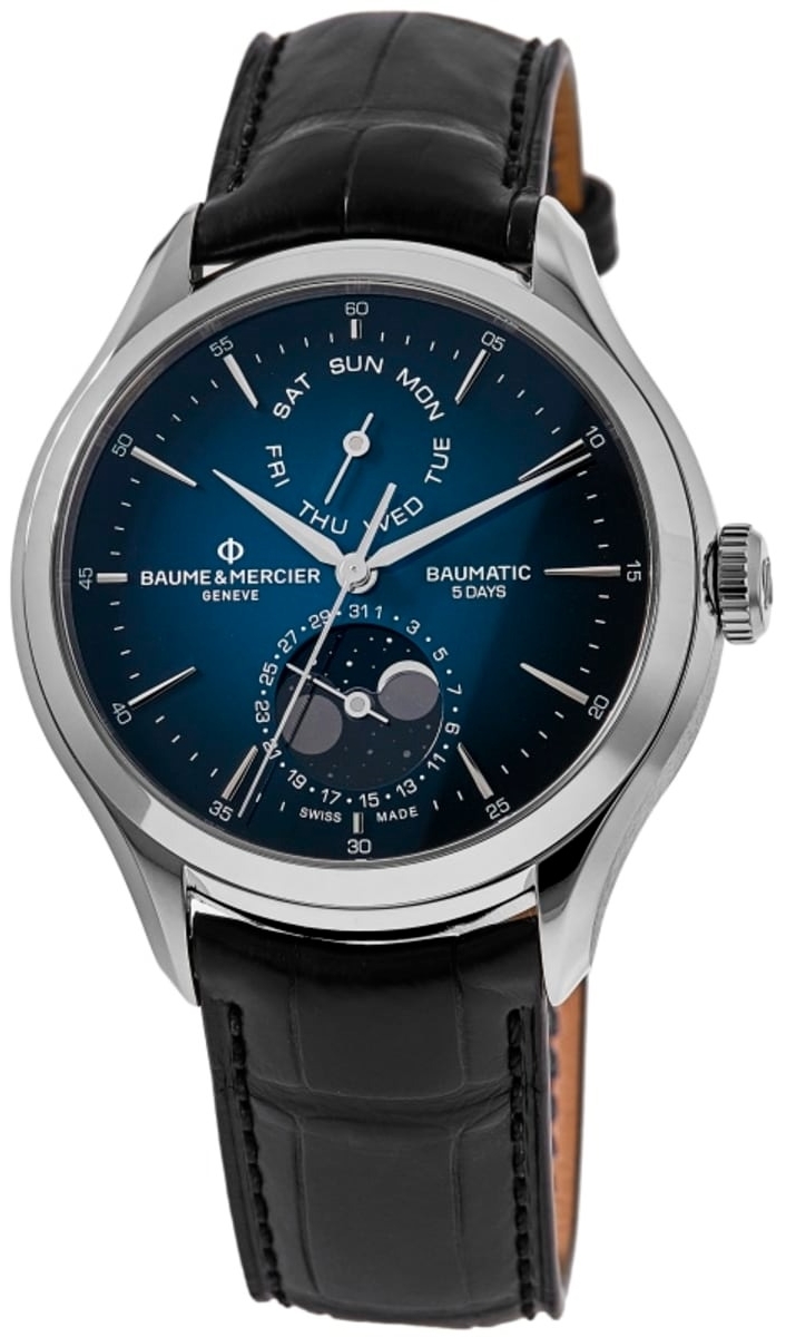 Baume & Mercier Miesten kello M0A10593 Clifton Sininen/Nahka Ø42