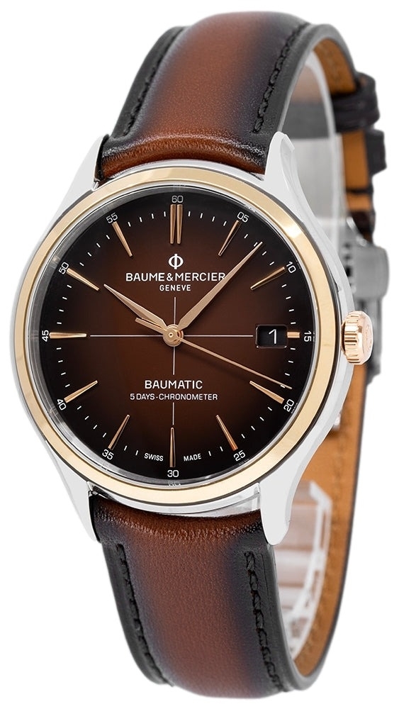 Baume & Mercier Miesten kello M0A10713 Clifton Ruskea/Nahka Ø40