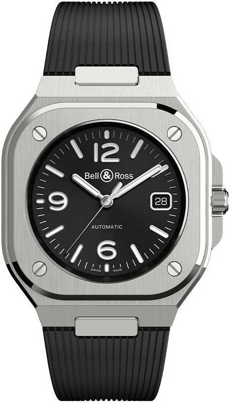 Bell & Ross Miesten kello BR05A-BL-ST/SRB Br 05 Musta/Kumi