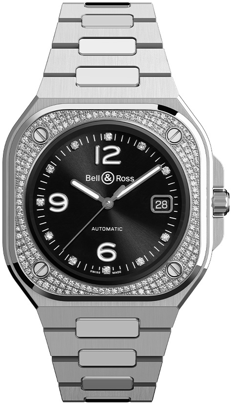 Bell & Ross Miesten kello BR05A-BL-STFLD/SST Br 05 Musta/Teräs