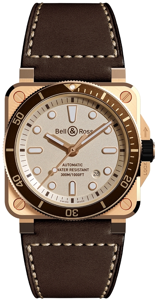 Bell & Ross Miesten kello BR0392-D-WH-BR/SCA BR 03-92 Diver