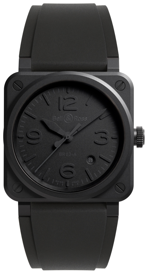 Bell & Ross Miesten kello BR03A-PH-CE/SRB BR 03 Phantom