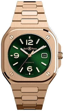 Bell & Ross Miesten kello BR05A-GN-PG/SPG BR 05 Vihreä/18K