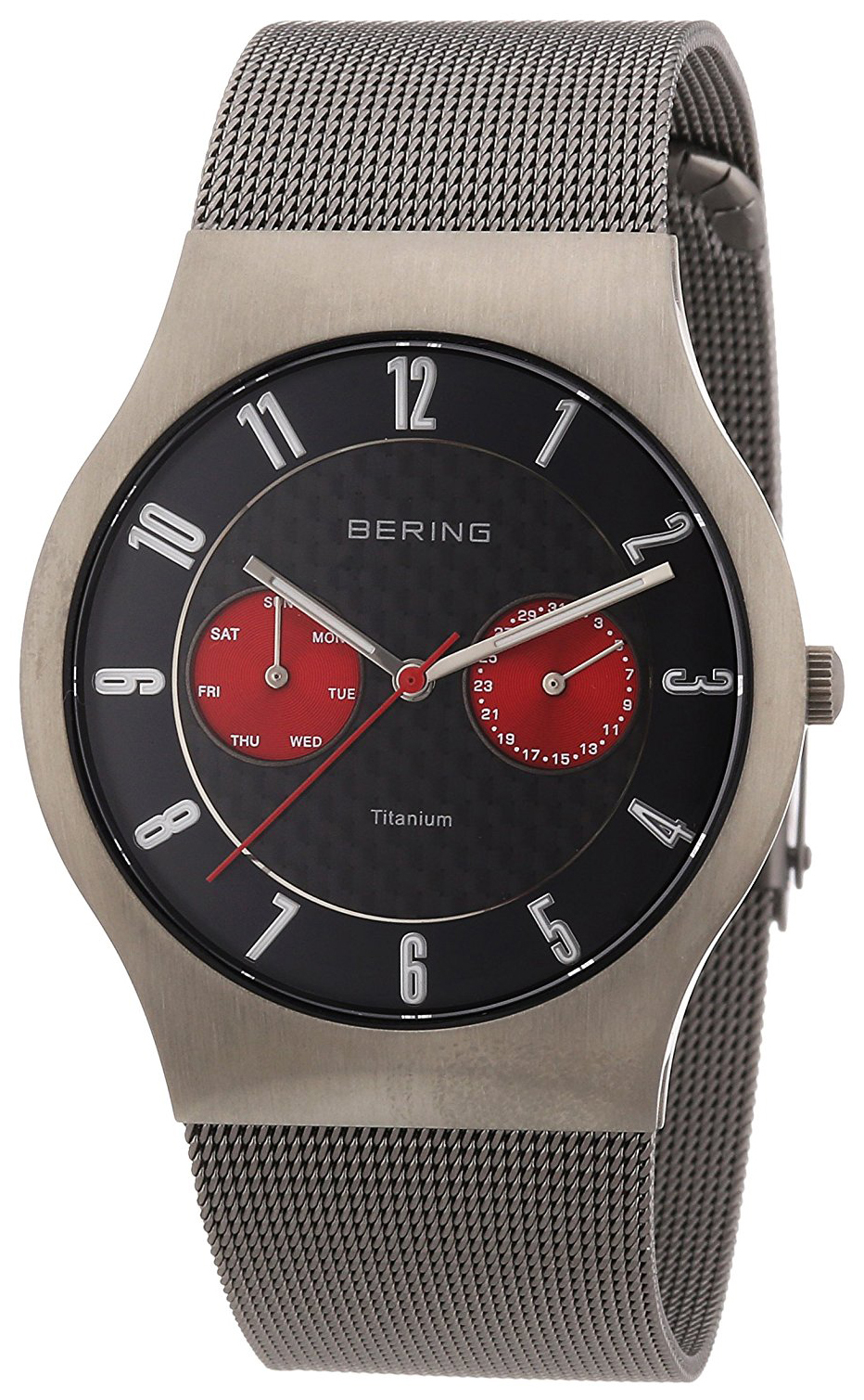 Bering Titanium Miesten kello 11939-079 Musta/Titaani Ø39 mm