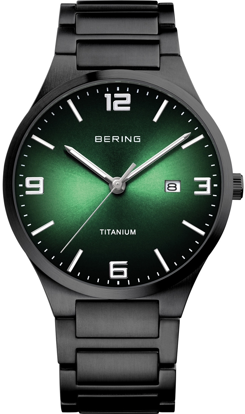 Bering Miesten kello 15240-728 Titanium Vihreä/Titaani Ø40 mm