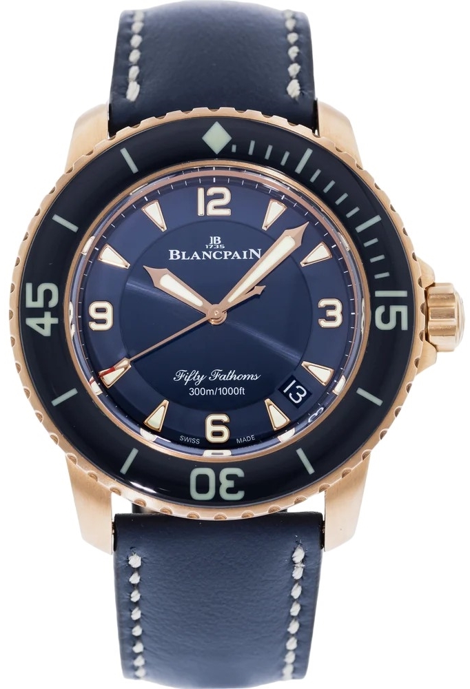 Blancpain Miesten kello 5015-3603C-63B Fifty Fathoms Sininen/Kumi