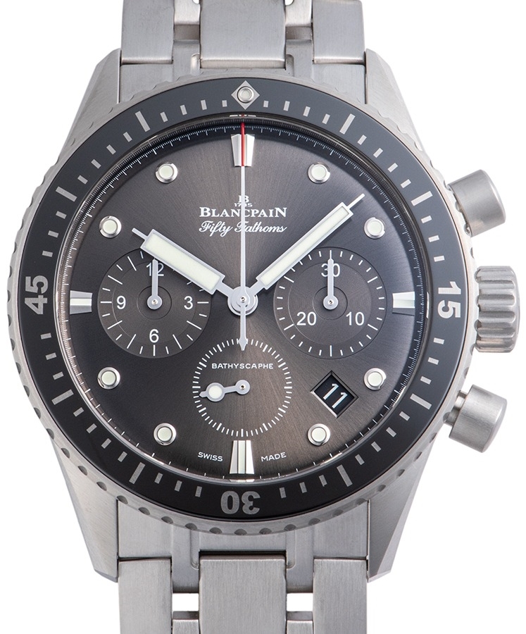 Blancpain Miesten kello 5200-1110-70B Fifty Fathoms Musta/Teräs Ø43