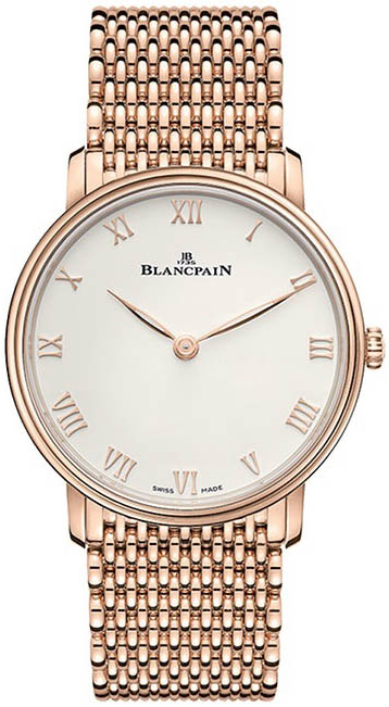 Blancpain Miesten kello 6605-6342-MMB Villeret Valkoinen/18K