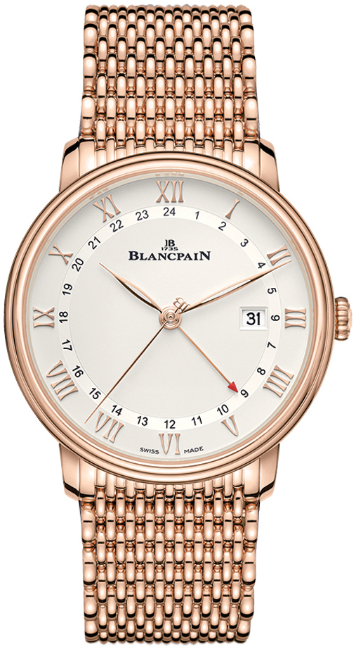 Blancpain Miesten kello 6662-3642-MMB Villeret Hopea/18K punakultaa