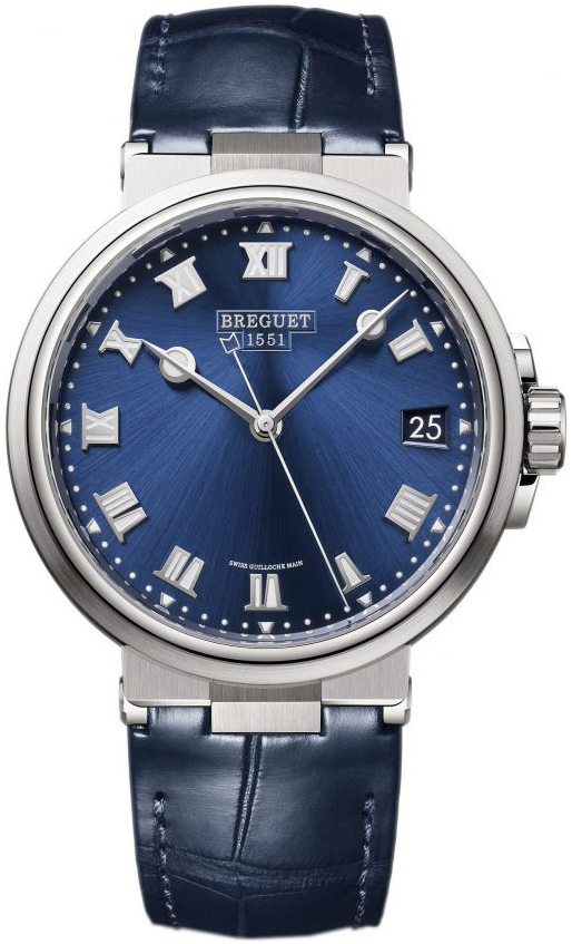 Breguet Miesten kello 5517TI-Y1-9ZU Marine Sininen/Nahka Ø40 mm