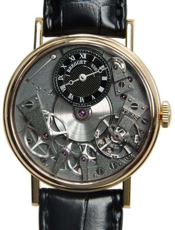 Breguet Miesten kello 7027BR-G9-9V6 Tradition Luurankokello/Nahka