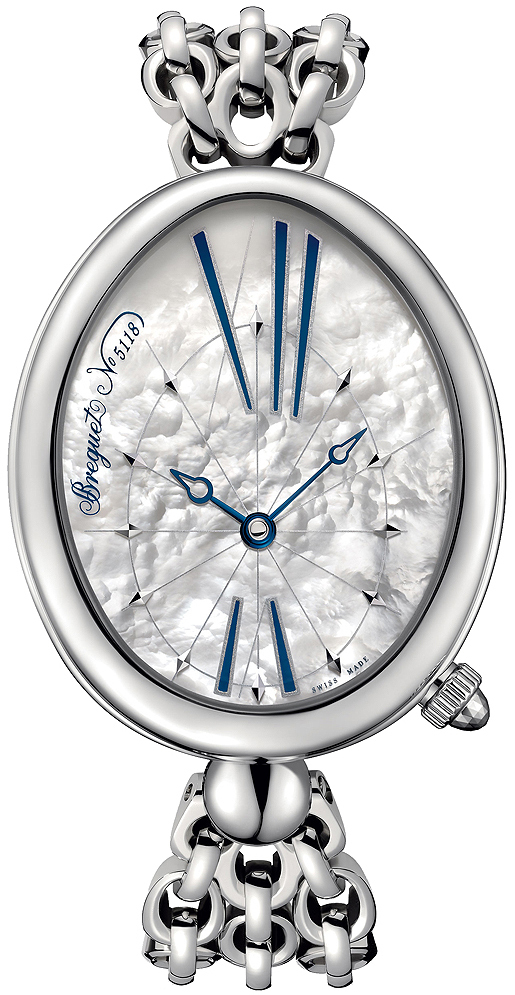 Breguet Naisten kello 8967ST-51-J50 Reine De Naples Valkoinen/Teräs