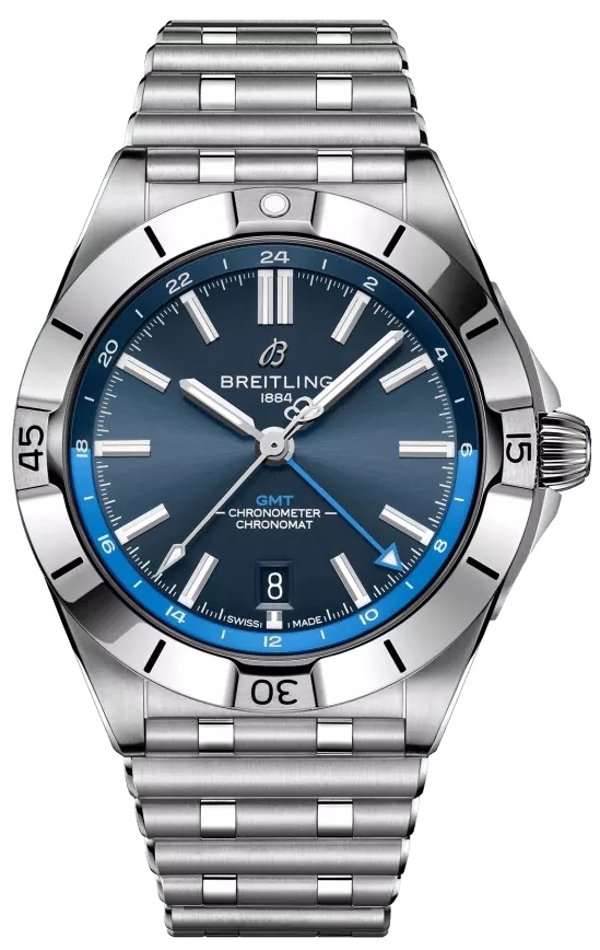 Breitling Miesten kello A323986A1C1A1 Chronomat 40 GMT Sininen/Teräs