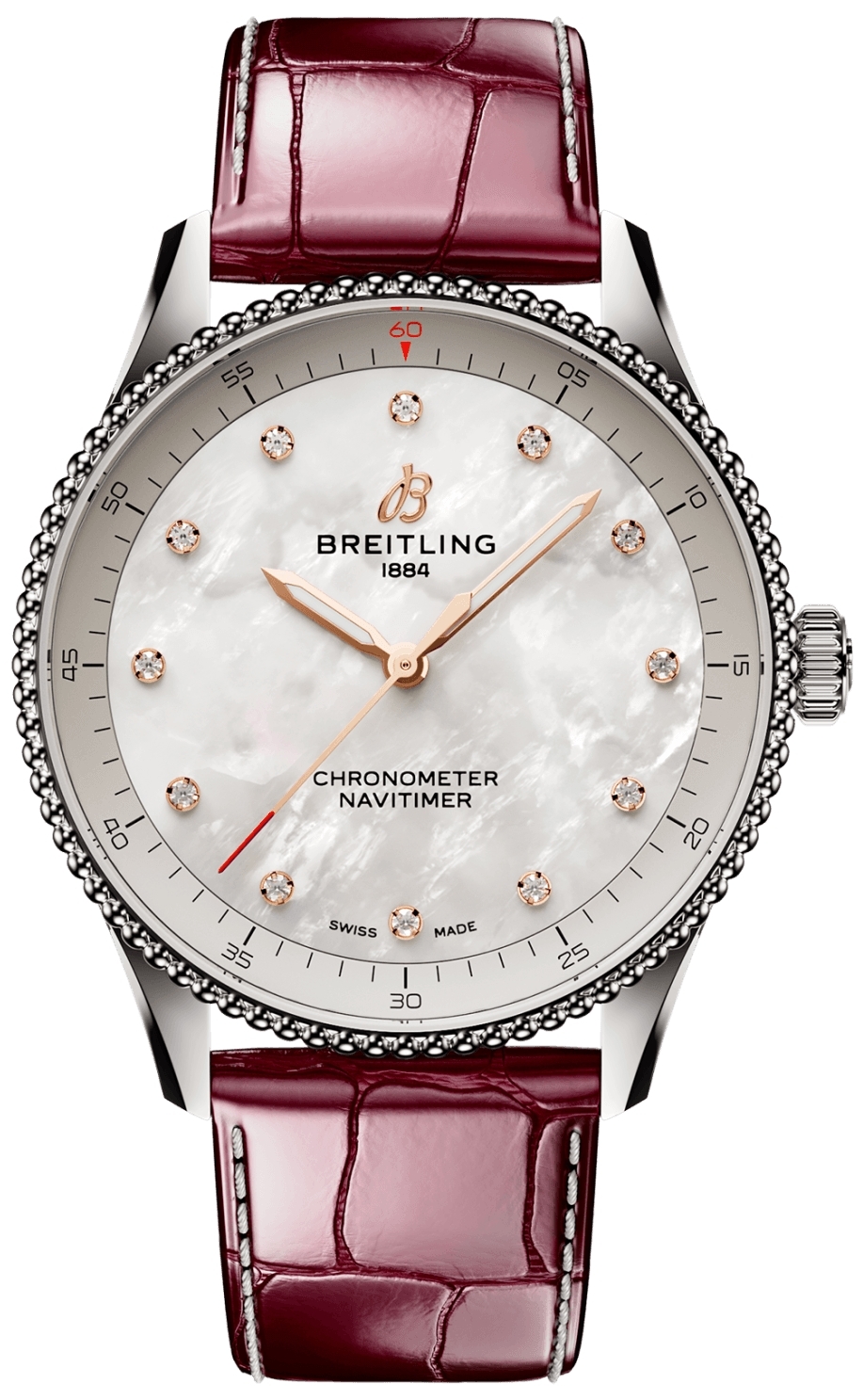 Breitling Naisten kello A77320E61A2P2 Navitimer 32 Valkoinen/Nahka