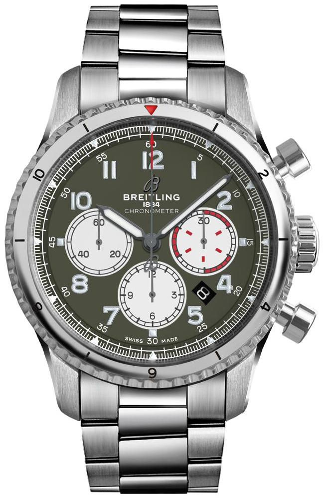 Breitling Miesten kello AB01192A1L1A1 Aviator 8 B01 Chronograph 43