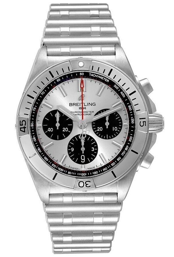 Breitling Miesten kello AB0134101G1A1 Chronomat B01 42 Hopea/Teräs