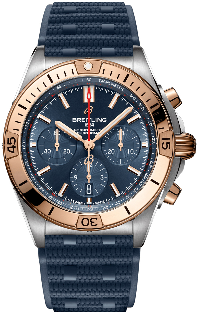 Breitling Miesten kello UB0134101C1S1 Chronomat B01 42 Sininen/Kumi