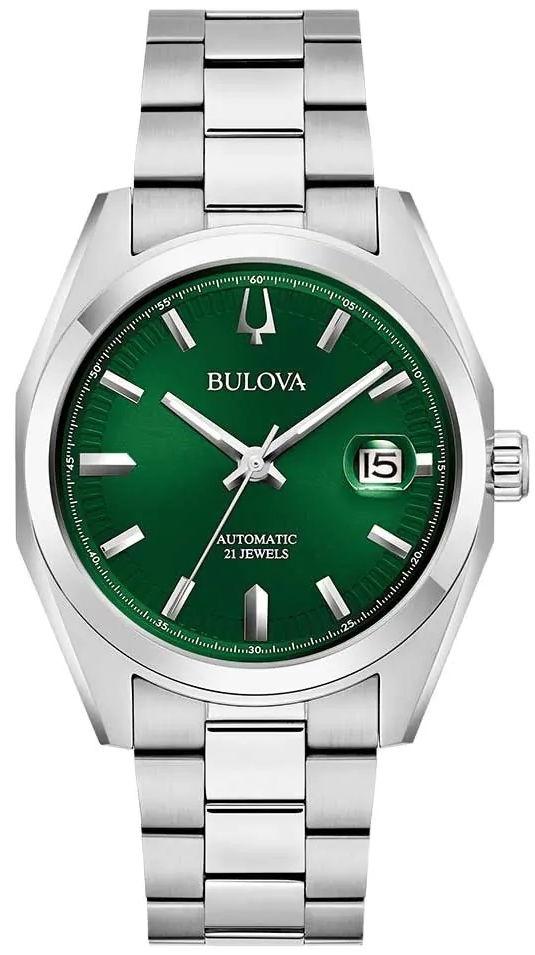 Bulova Miesten kello 96B429 Surveyor Vihreä/Teräs Ø39 mm