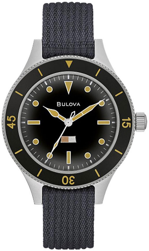 Bulova Miesten kello 98A266 Classic Musta/Tekstiili Ø41 mm