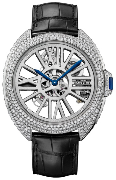 Cartier Cle de Cartier Naisten kello HPI01057 Luurankokello/Nahka