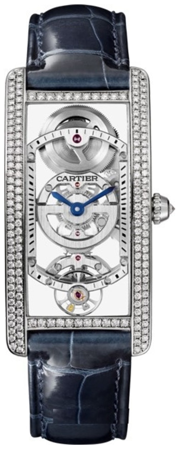 Cartier Naisten kello HPI01123 Tank Cintree Luurankokello/Nahka