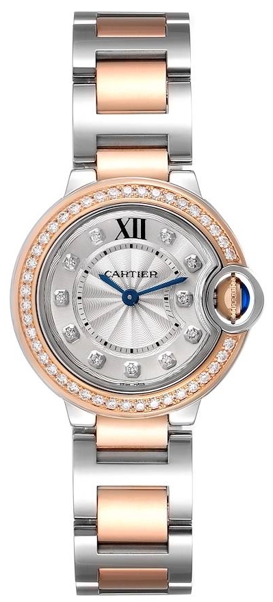 Cartier Naisten kello W3BB0009 Ballon Blue Hopea/18K punakultaa Ø28