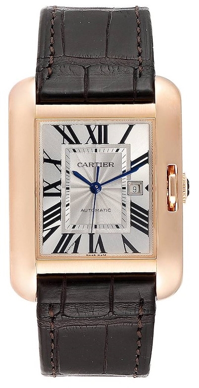 Cartier Tank Anglaise Naisten kello W5310005 Hopea/Nahka