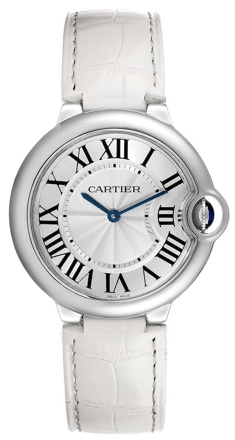 Cartier Naisten kello W6920087 Ballon Blue Hopea/Nahka Ø36.6 mm