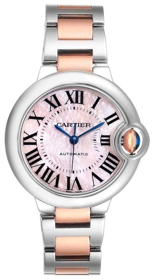 Cartier Ballon Blue Naisten kello W6920098 Pinkki/18K punakultaa Ø33