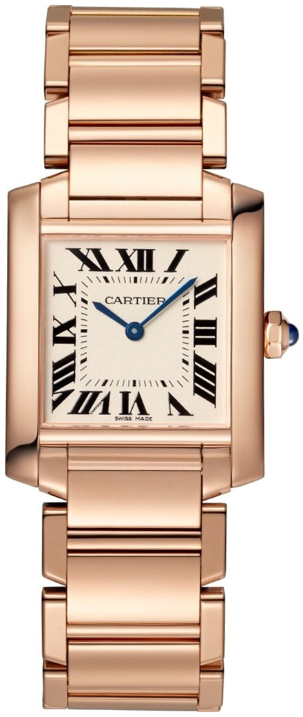 Cartier Naisten kello WGTA0030 Tank Francaise Hopea/18K punakultaa