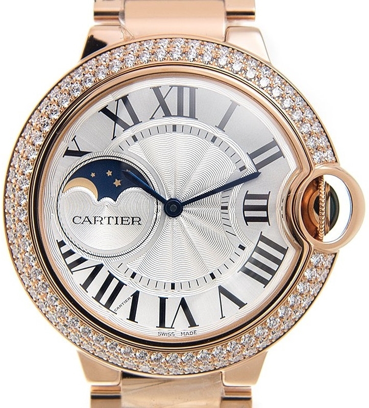 Cartier Naisten kello WJBB0025 Ballon Blue Hopea/18K punakultaa Ø37