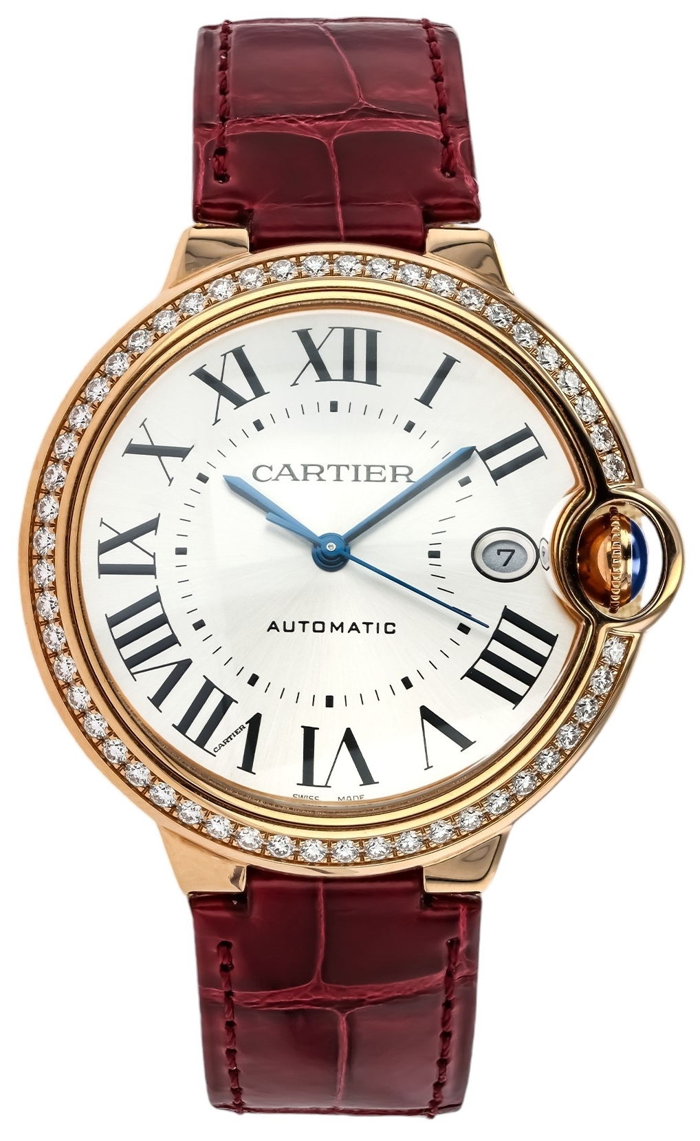 Cartier Miesten kello WJBB0056 Ballon Bleu De Hopea/Nahka Ø40 mm