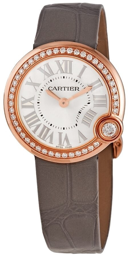 Cartier Naisten kello WJBL0008 Ballon Blanc De Hopea/Nahka Ø30 mm