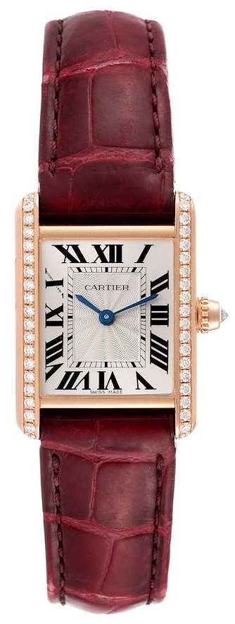 Cartier Naisten kello WJTA0010 Tank Louis Hopea/Nahka