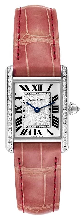 Cartier Naisten kello WJTA0011 Tank Louis Hopea/Nahka