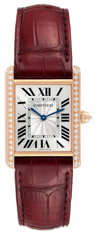 Cartier Naisten kello WJTA0014 Tank Louis Hopea/Nahka